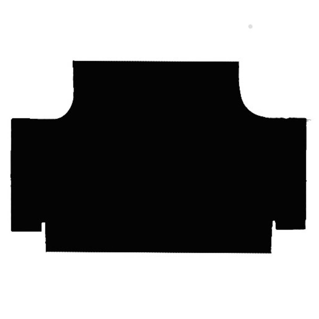 Trunk Floor Mat Cover for 65-66 Chrysler 300 Convertible, Gray Herringbone Rubber, OEM-quality, Front Area Protection.