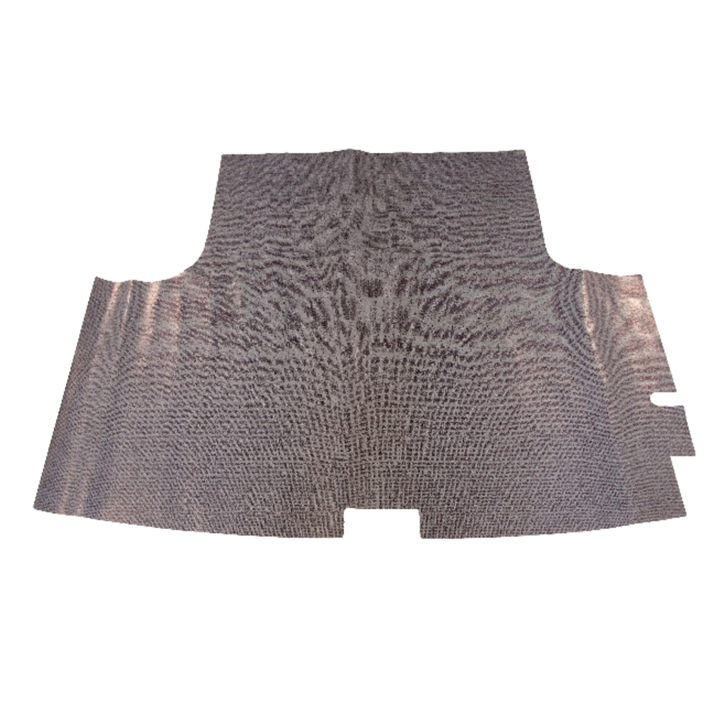 Trunk Floor Mat Cover for 1970-1976 Plymouth Duster 2DR Vinyl Gray Herringbone, specifically designed for Hardtop body style.