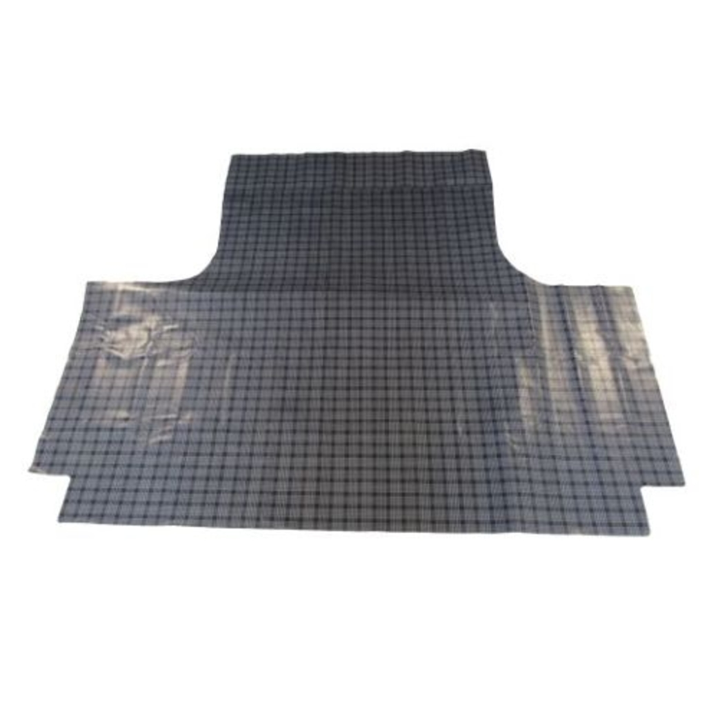 Trunk Floor Mat Cover for 1967-1968 Dodge Monaco & Polara, Gray Herringbone Vinyl, Front Area Protection, Reproduction.