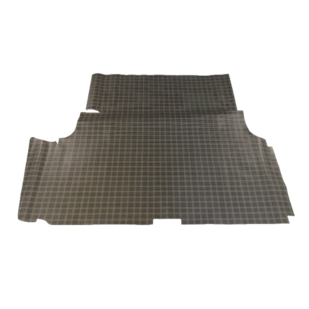 Trunk Floor Mat Cover for 1971-1973 Ford Mustang 2-Door Convertible, Small Plaid Vinyl Material, Front Area Coverage.