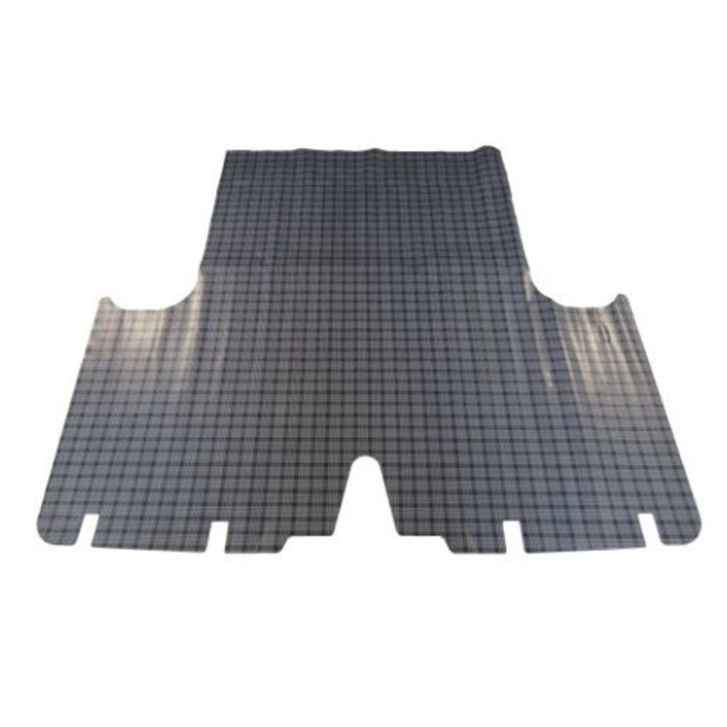 Trunk Floor Mat Cover for 1964-1965 Belvedere 2DR Hardtop, Gray Herringbone Vinyl, US-made, OEM Quality.