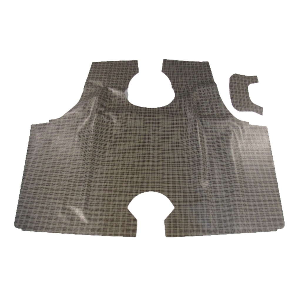 Trunk Floor Mat Cover for 1963 Ford Vehicles, Small Ford Plaid Vinyl, Front Area, US-Made, OEM Quality Reproduction