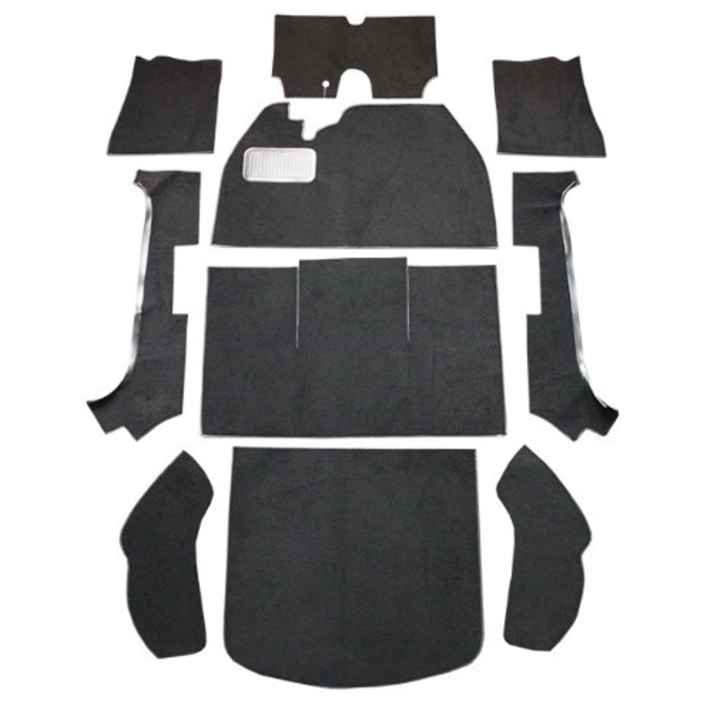 Carpet for Vintage Volkswagen Beetle Convertible Interior - US Made, Precision Fit, Complete Kit with Padding & Heel Pads