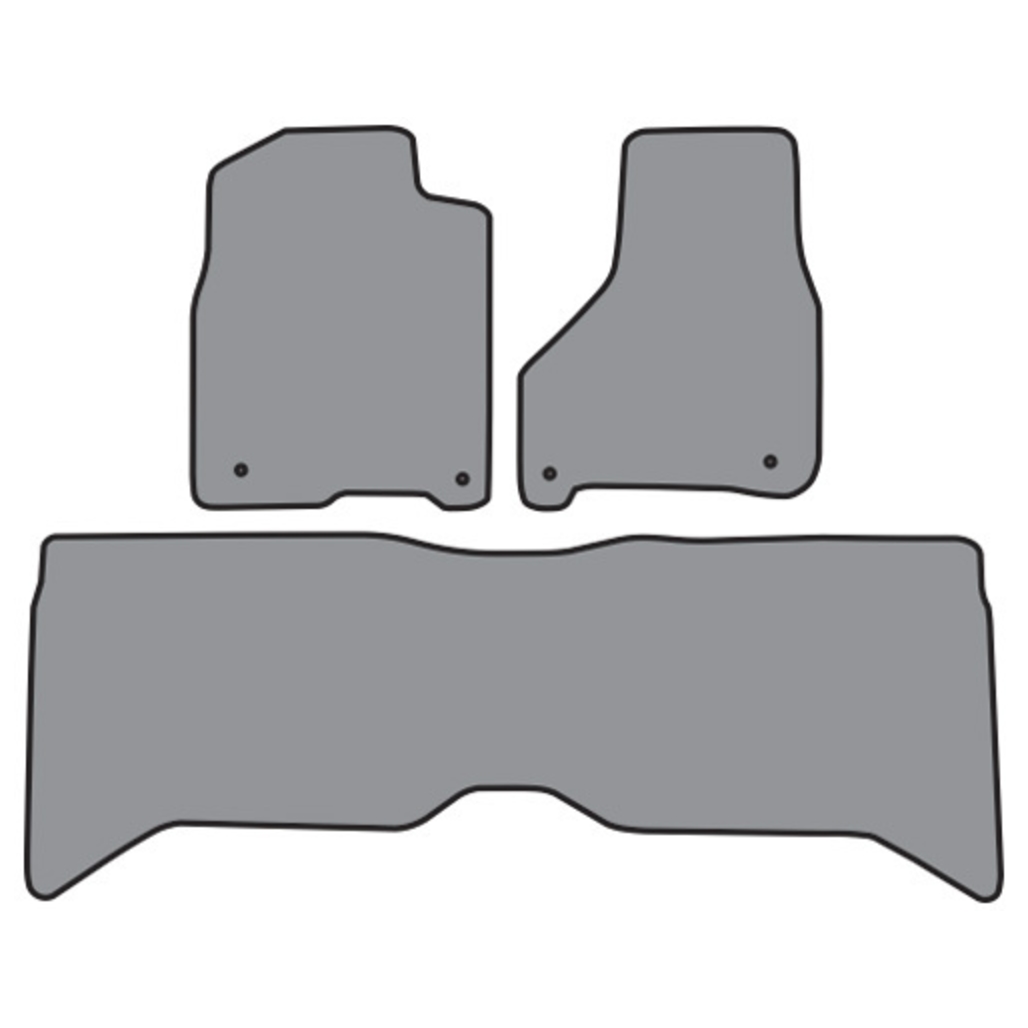 Floor Mats for 2013-16 Ram 2500 Crew Cab Frts & Rr Cutpile 3Pc