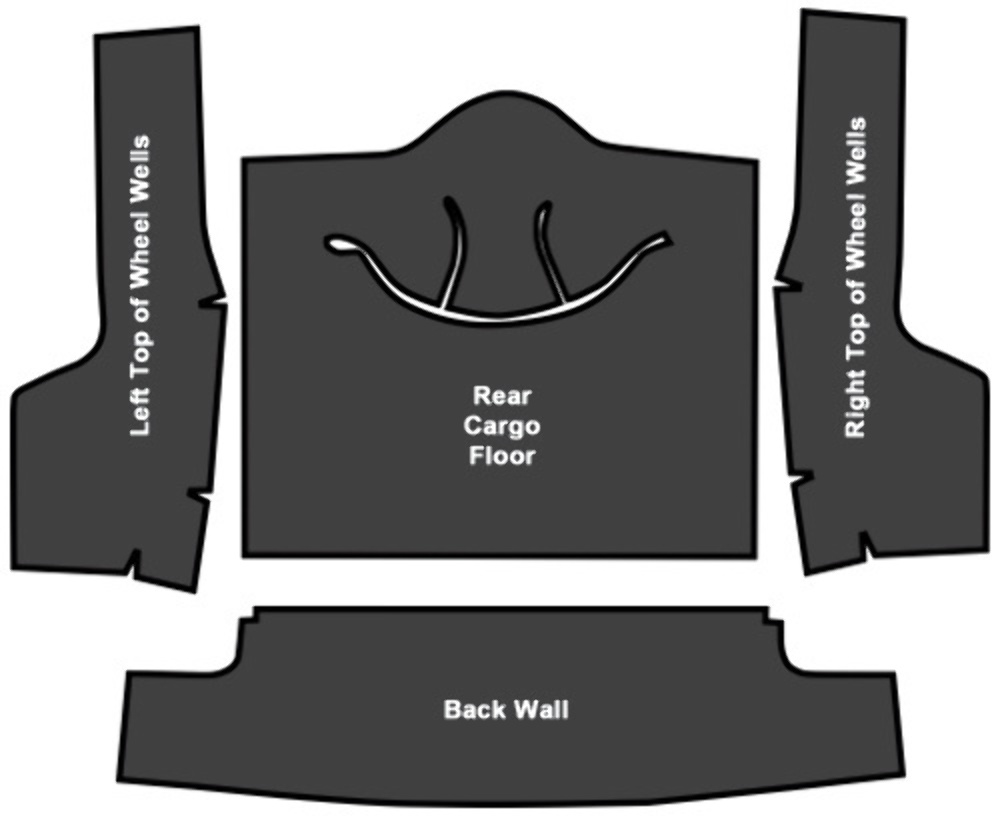 Sound Deadener for 1963-67 Chevrolet Corvette Roadster Mastic with Pad Rear 4Pc