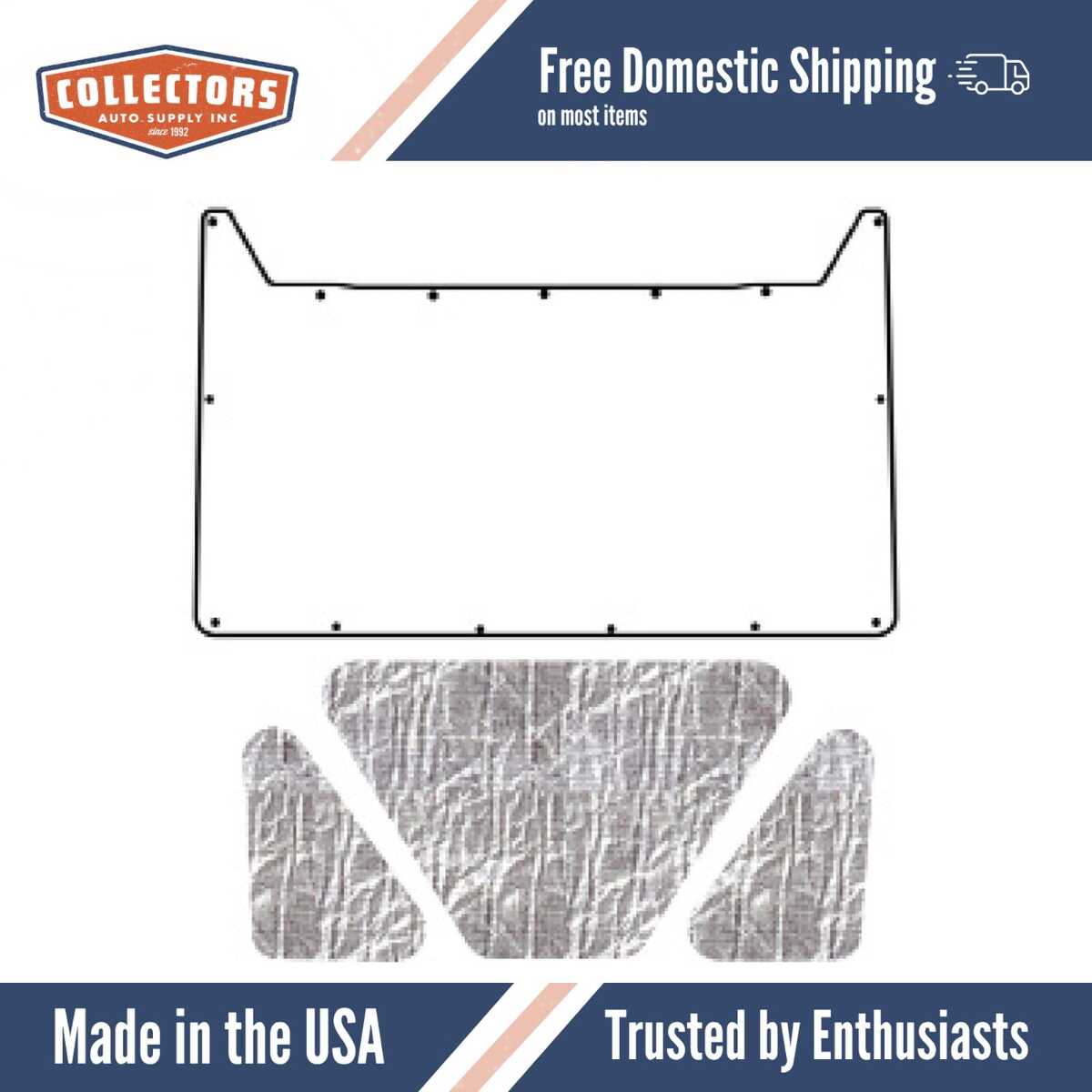1967-69 Plymouth Barracuda AcoustiHood Cover Kit-Smooth with HeatShield Insulation Panels.