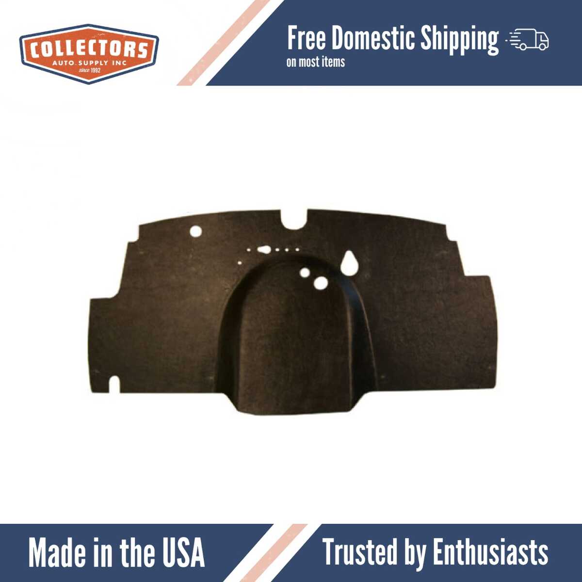 1939 Chevrolet Master Firewall Insulator..(OEM Color Black)..- Single Heatshield