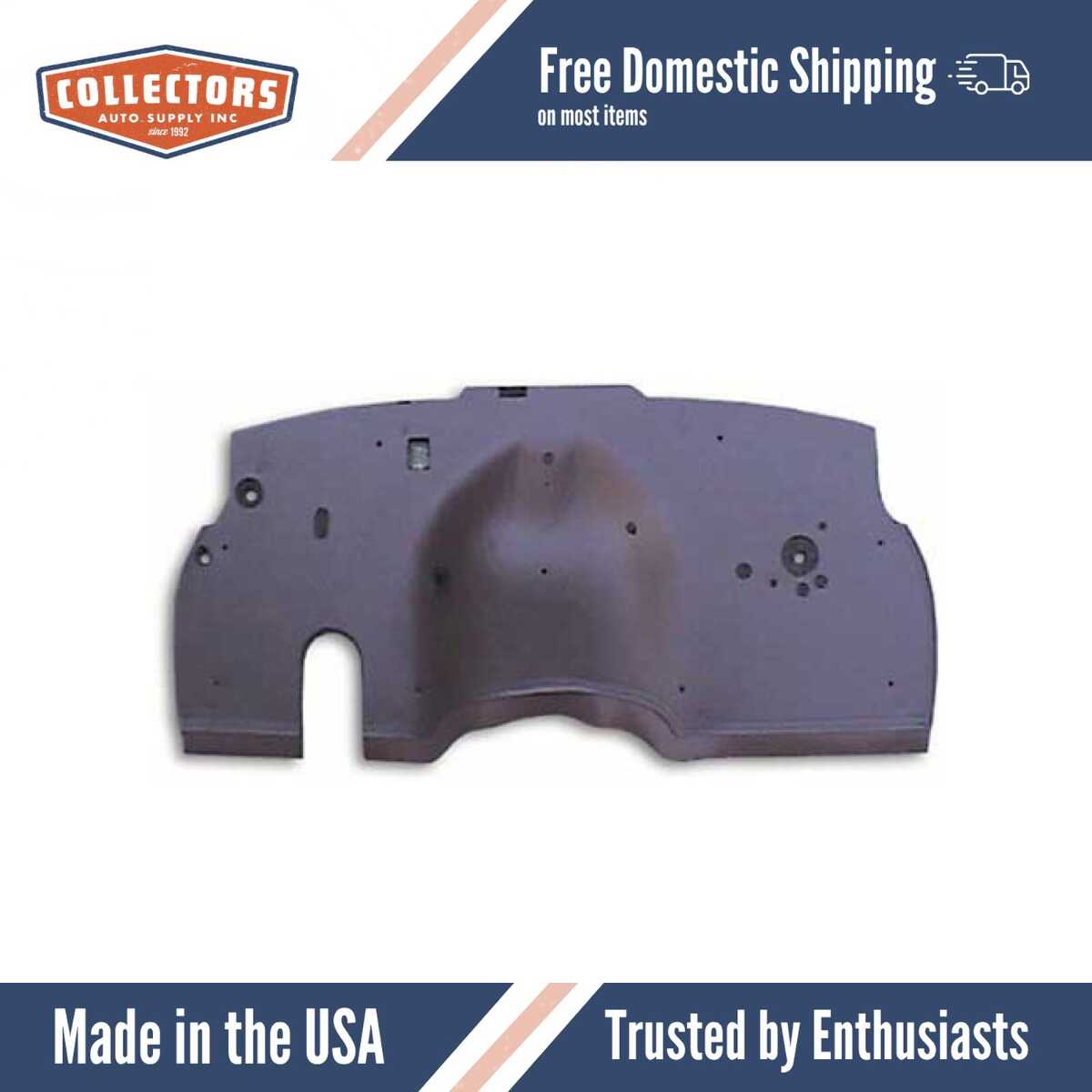 1941 Buick Series 50-70 Firewall Insulator..w/Ribbed Skirt ..- Single Heatshield..w/Welts..w/Binding Tape