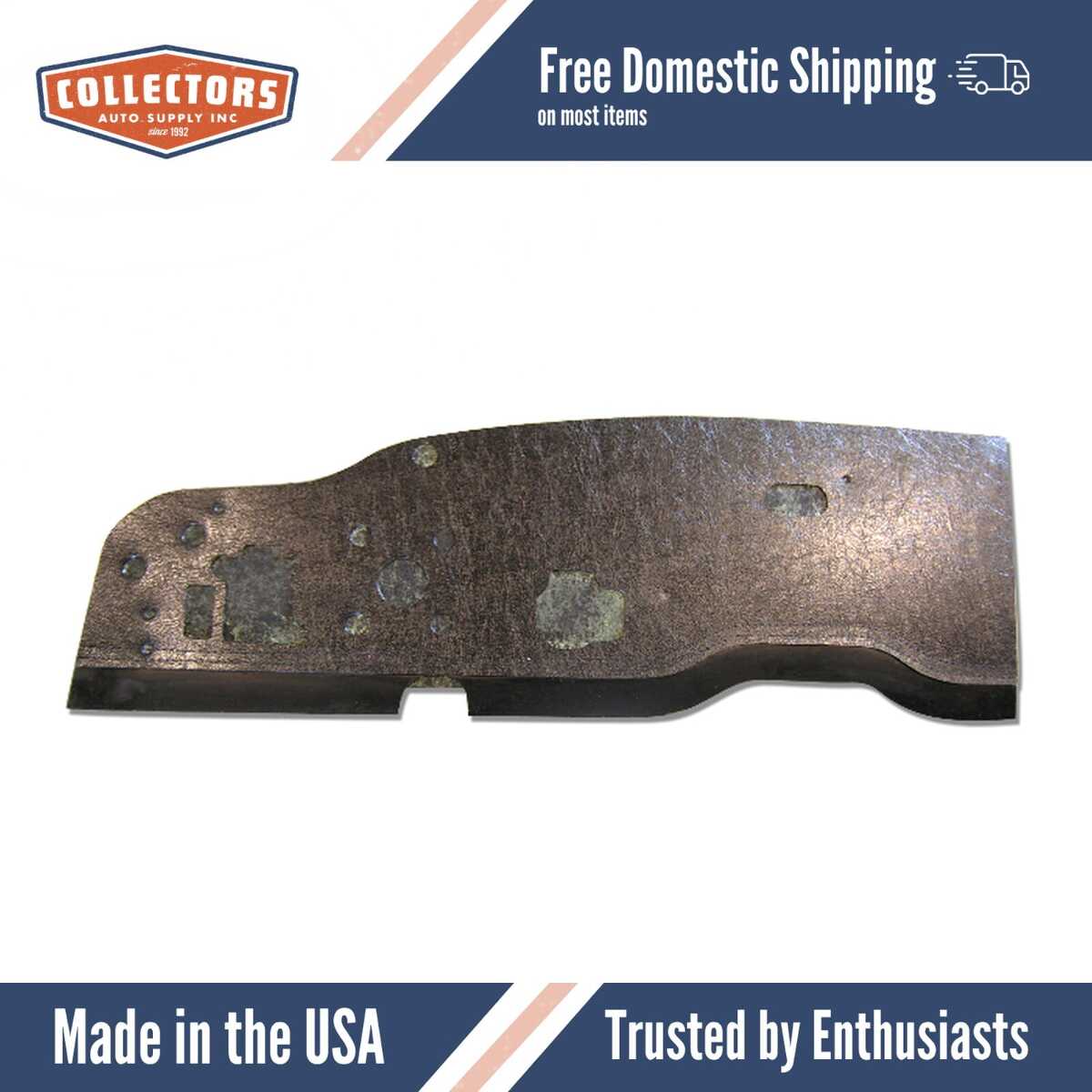 1963-1964 GM-B Body Convertible Firewall Insulator..-	Flat w/ skirt..-	Fiberglass..