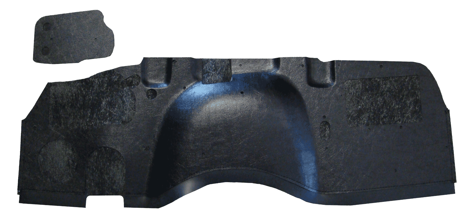 1953 Buick Special/Skylark/Century Firewall Insulator..(OEM Color Black)..- 2 Piece ..- w/ Skirt..- Fiberglass