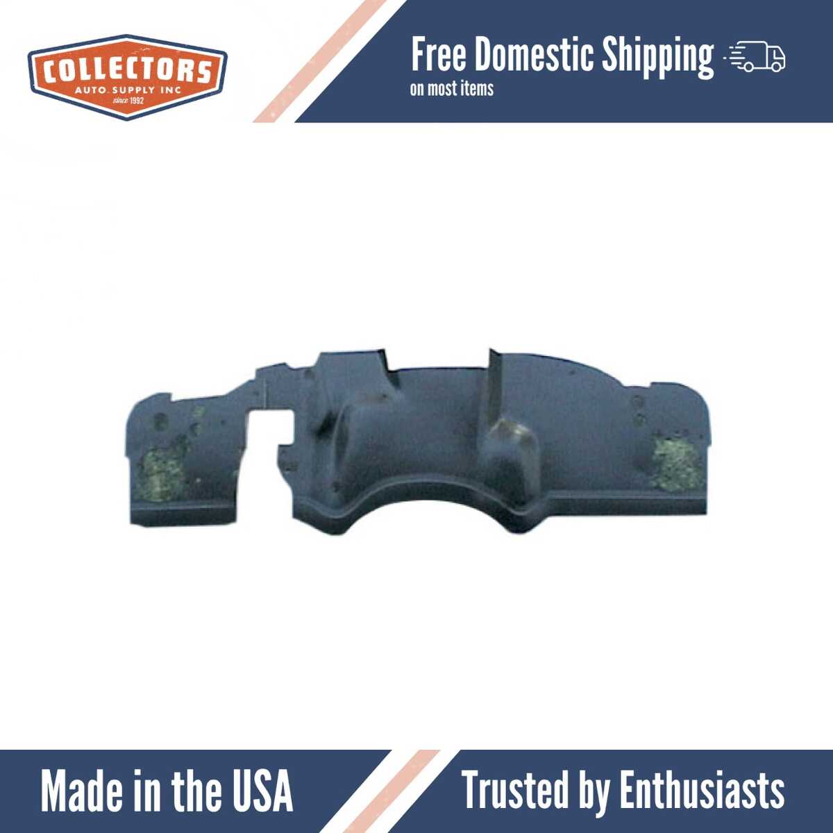 1957 Chevrolet Car Firewall Insulator (ABS Plastic)..- 2 Piece Firewall..- w/ Skirt..- Fiberglass Insulation