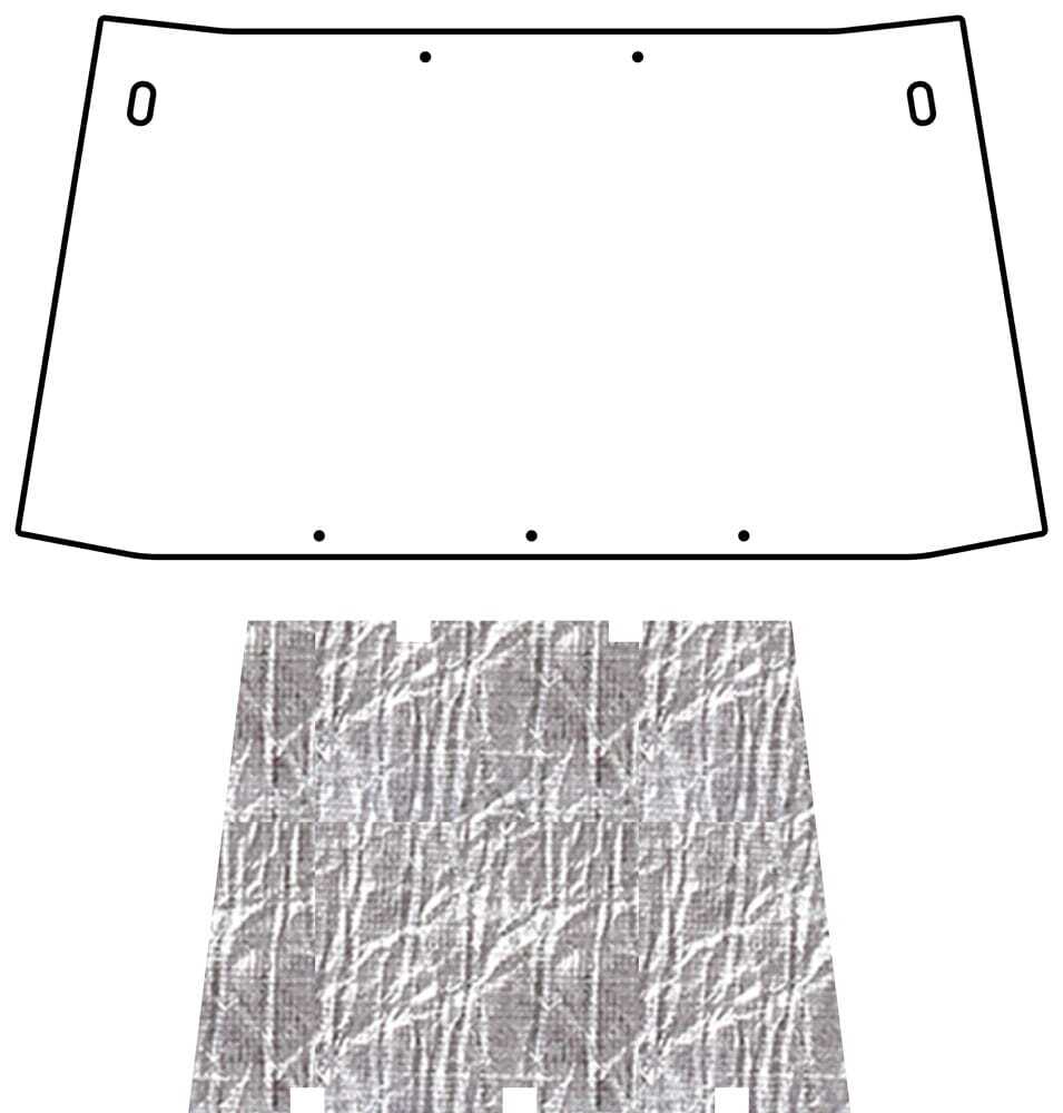 1957-59 Willys Jeep Under Hood Cover Smooth AcoustiHood Kit 1957-59 Willys Jeep Under Hood Cover Smooth AcoustiHood Kit