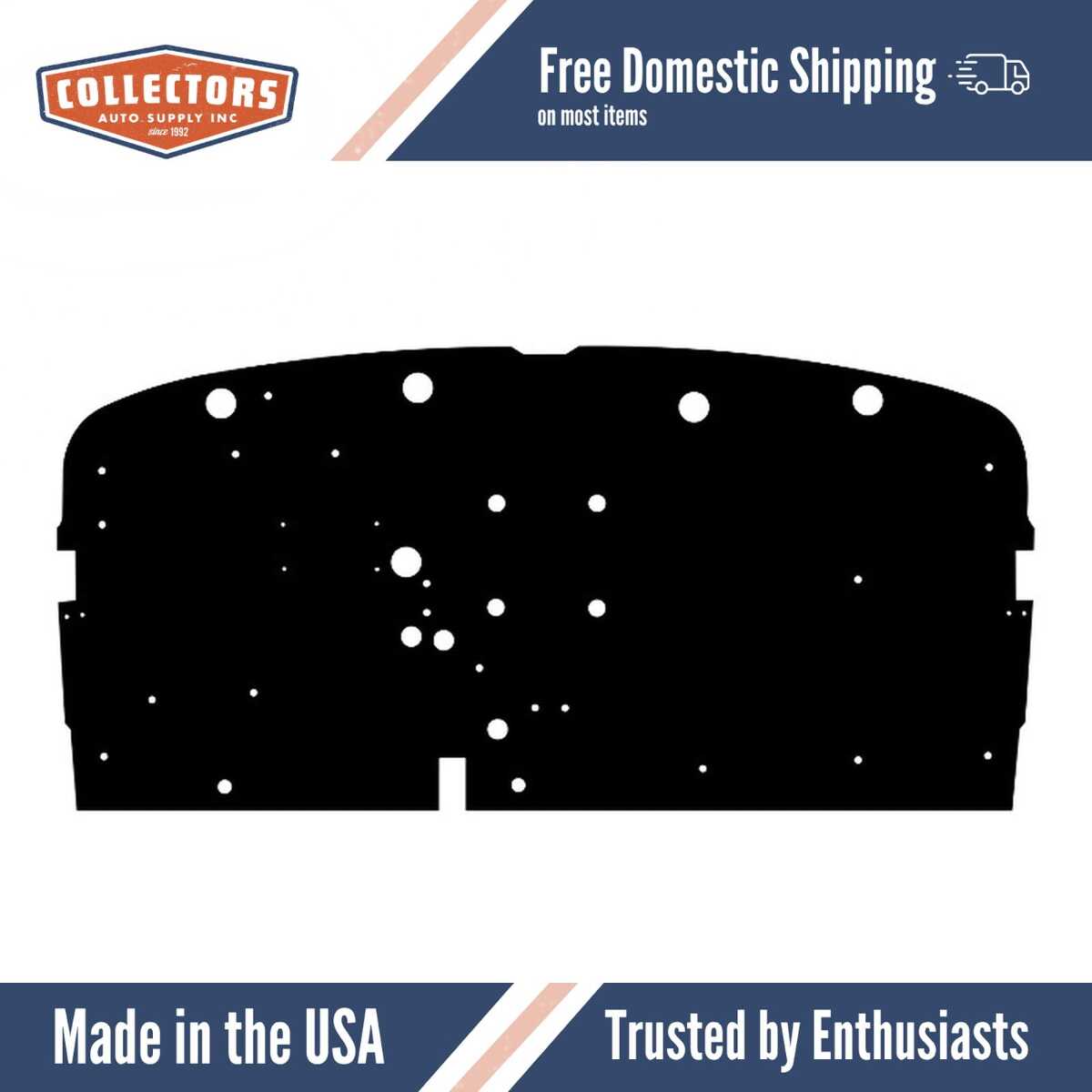 1931 Cadillac 355B V-8 (Fisher Body) Firewall Insulator, , 	Flat w/ Heatshield , ,