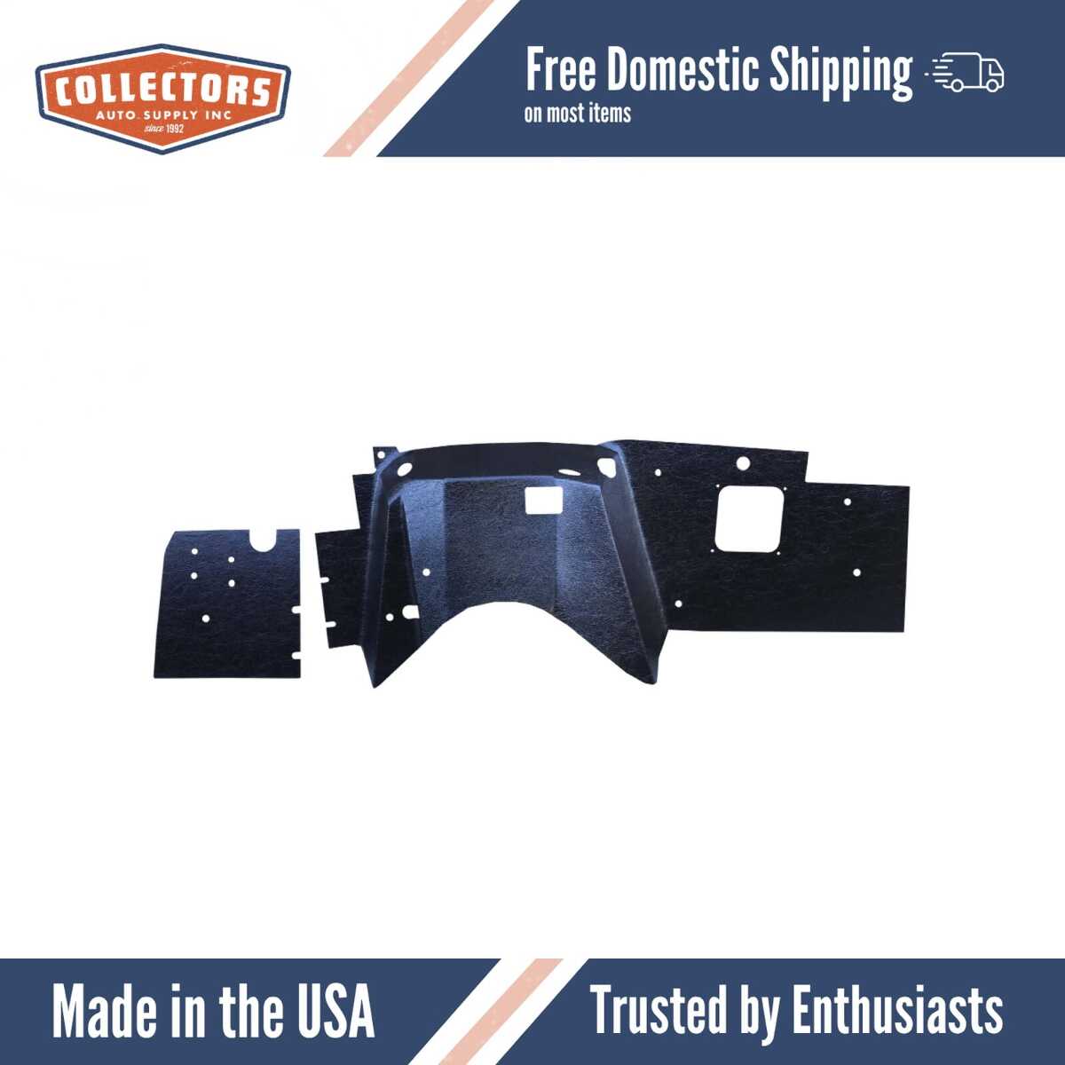 1960-63 Chevy Truck Firewall Insulator..Fits the Suburban, Panel Delivery, and Regular Cab Truck..- Molded..- Fiberglass Insulation