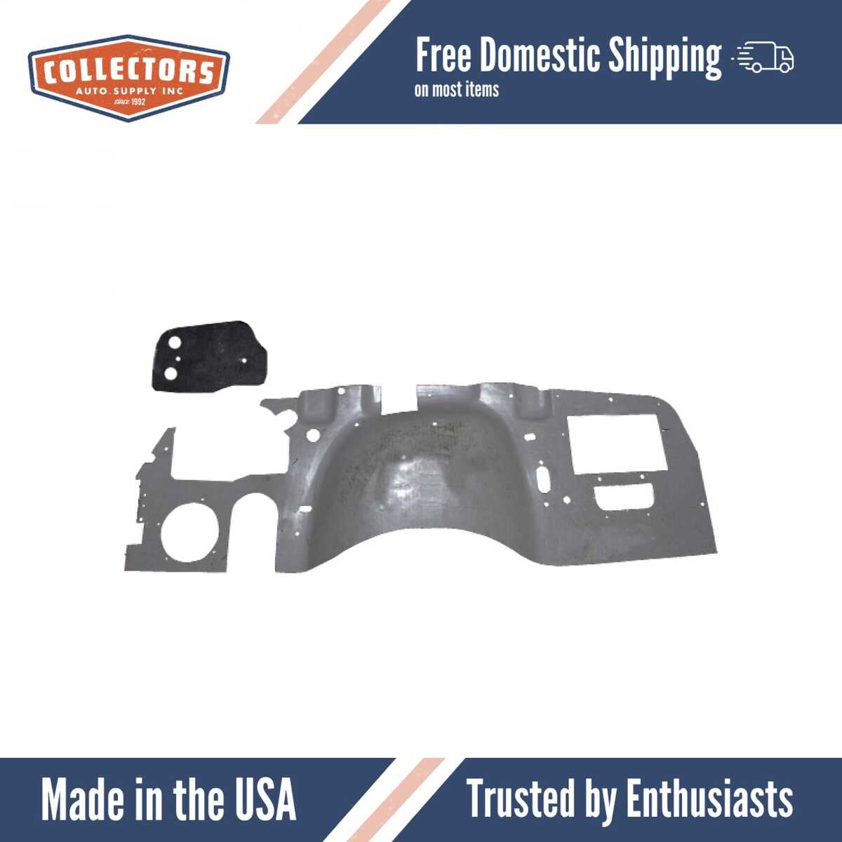 1950 Buick Series 50 Only Firewall Insulator (OEM Color Black)..2 Piece w/ Sewing