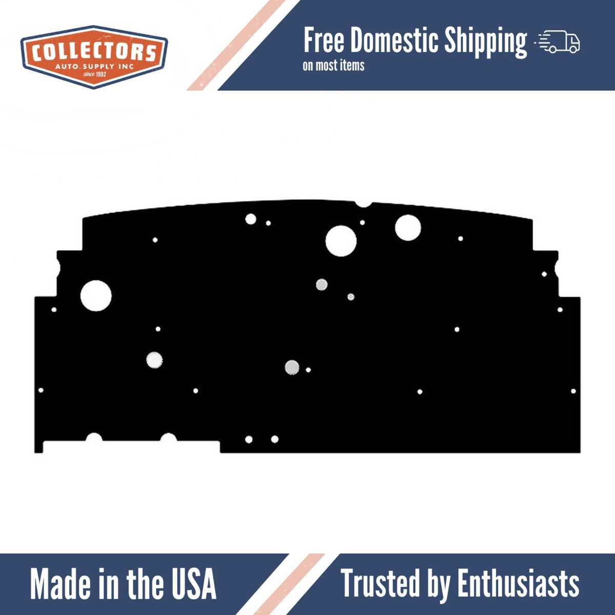 1938-1939 Cadillac Series 90 Firewall Insulator..-	Flat..-	w/ welts..-                 Double Heatshield..