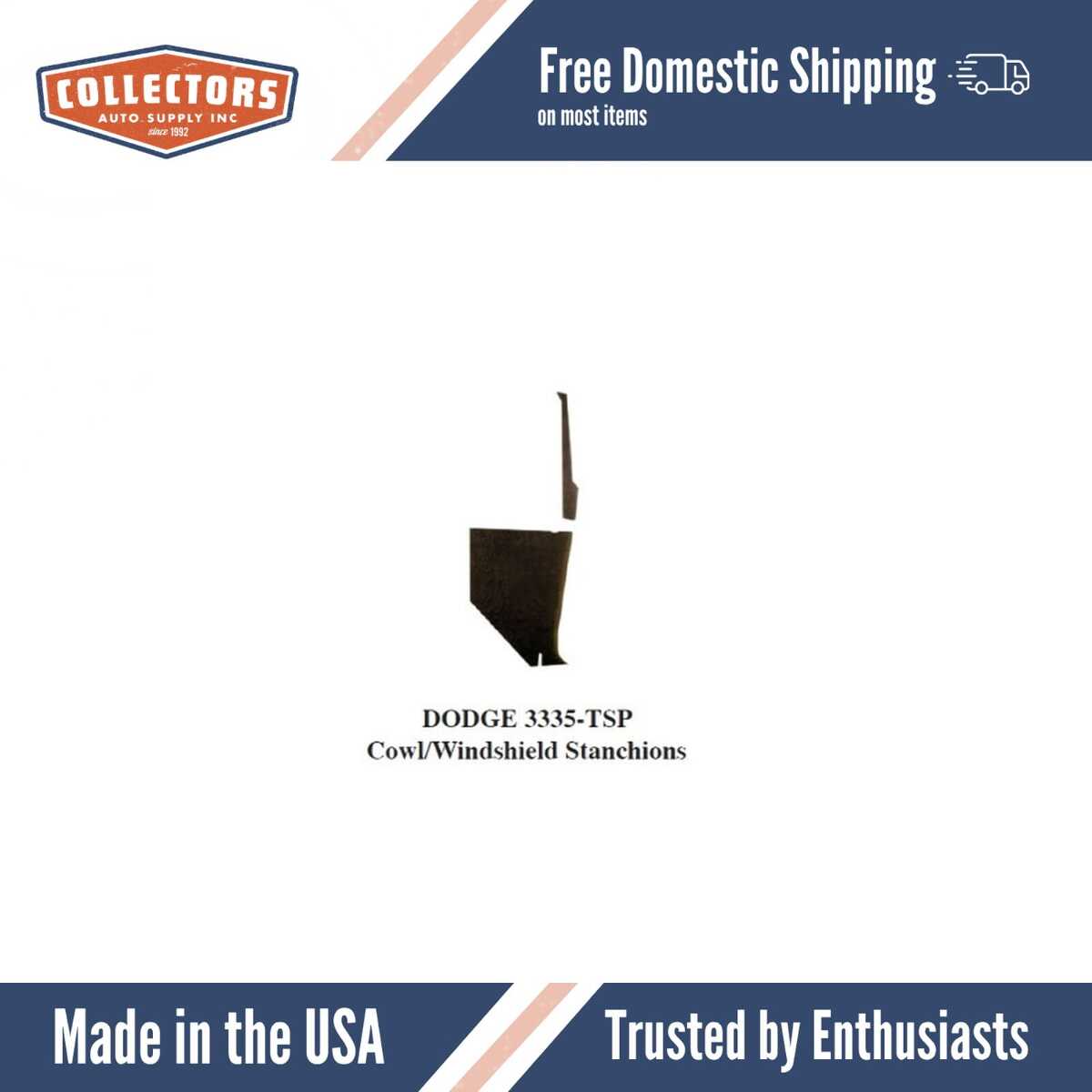 1933-1935 Dodge Truck 1st Series Cowl/Windshield Stanchion Set (ABS Plastic)