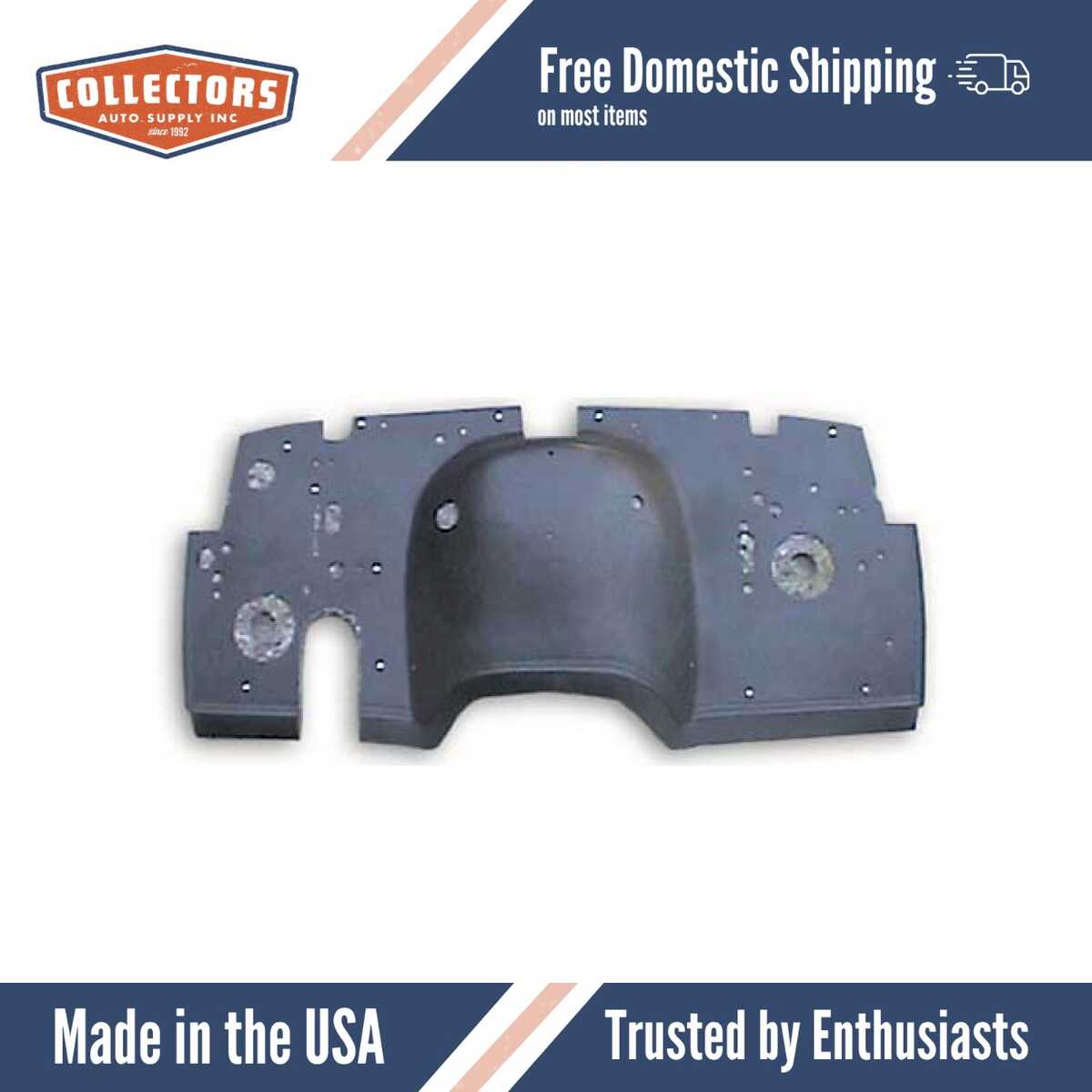 1942-1948 Buick Series 50-70 Firewall Insulator (OEM Color Black) -	w/ Skirt..w/ Rivets, 	w/ Welts..