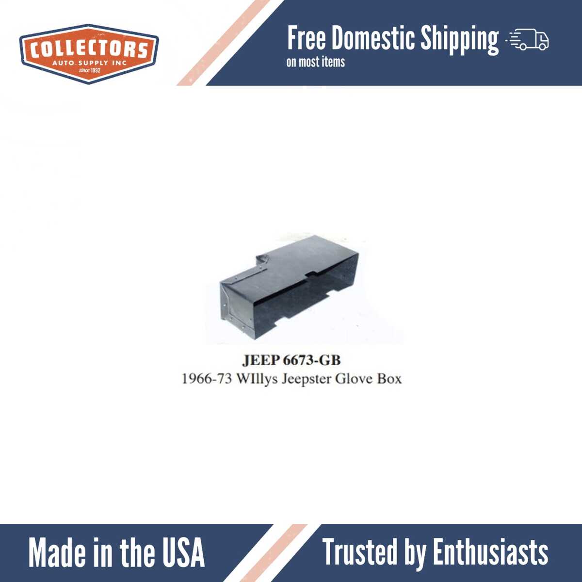 1966-73 Jeepster Glove Box (ABS Plastic)