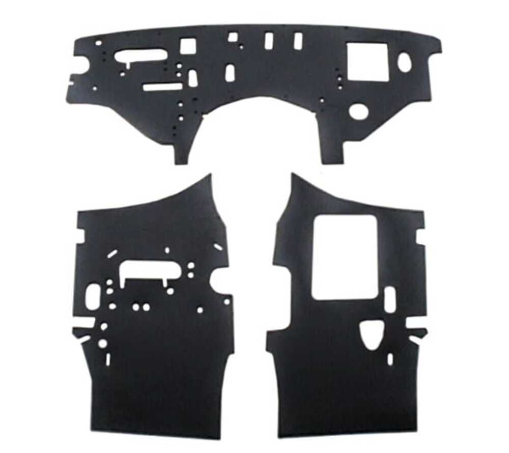 1970-1977 Triumph Stagg Firewall Insulator(Ultra High Def Rubber)..-	Flat 3 Piece