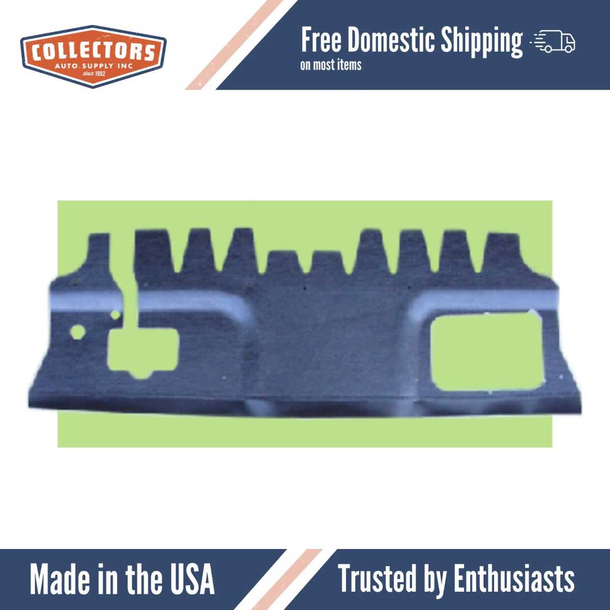 1955-1956 Mercury Car Firewall Insulator (ABS Plastic)..- Includes Skirt..- Fiberglass