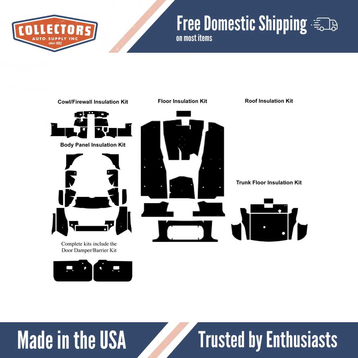 1975-1980 MGB Roadster Complete Acoustic Kit 1975-1980 MGB Roadster Complete Acoustic Kit