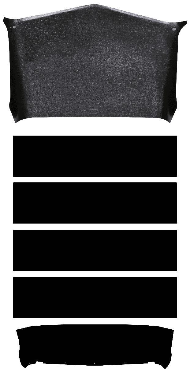 1947-53 Chevy/GMC Suburban Headliner (ABS Plastic)..MOLDED FRONT HEADLINER..5 REAR FLAT PANELS..- Installation sheet..- 25#8x32 machine screws..- 1 #10 cover washer..- 1 #10x3/4 oval head screw.. 1947-53 Chevy/GMC Suburban Headliner (ABS Plastic)..MOLDED FRONT HEADLINER..5 REAR FLAT PANELS..- Installation sheet..- 25#8x32 machine screws..- 1 #10 cover washer..- 1 #10x3/4 oval head screw..