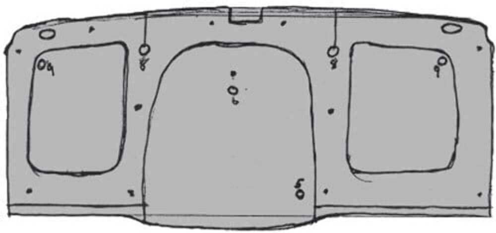 1933 Nash Series 90 (In/Out) Firewall Insulator 1933 Nash Series 90 (In/Out) Firewall Insulator