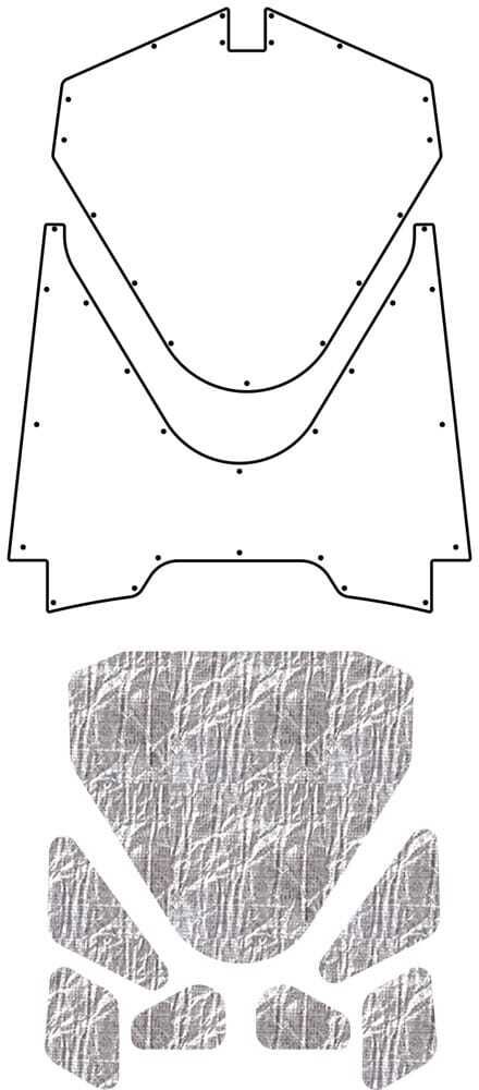 1956-57 Lincoln Mark II Under Hood Cover-Smooth
