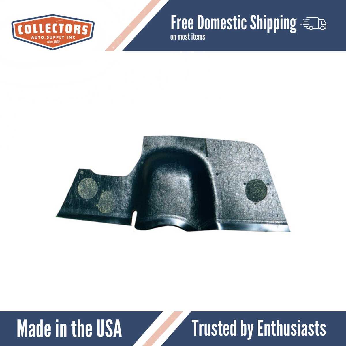 1949-1950 Chevrolet Car  Firewall Insulator with Fuse Panel Cover (ABS Plastic)..-2 Piece Firewall..-W/Skirt