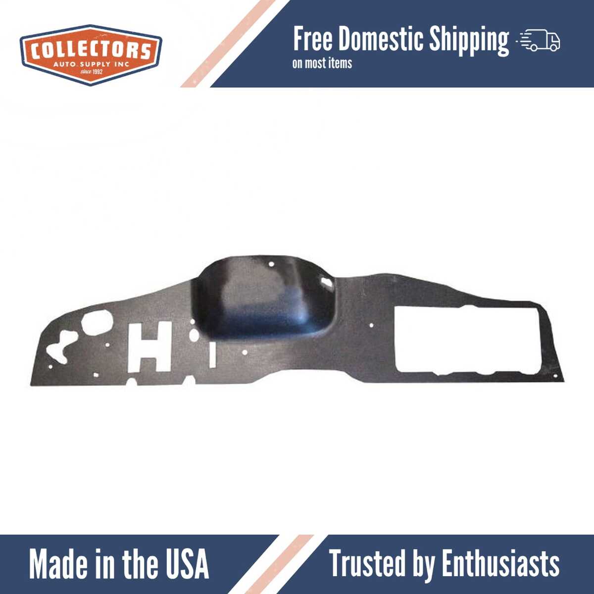 1961 Pontiac Firewall Insulator ..- w/ SKIRT..- Fiberglass