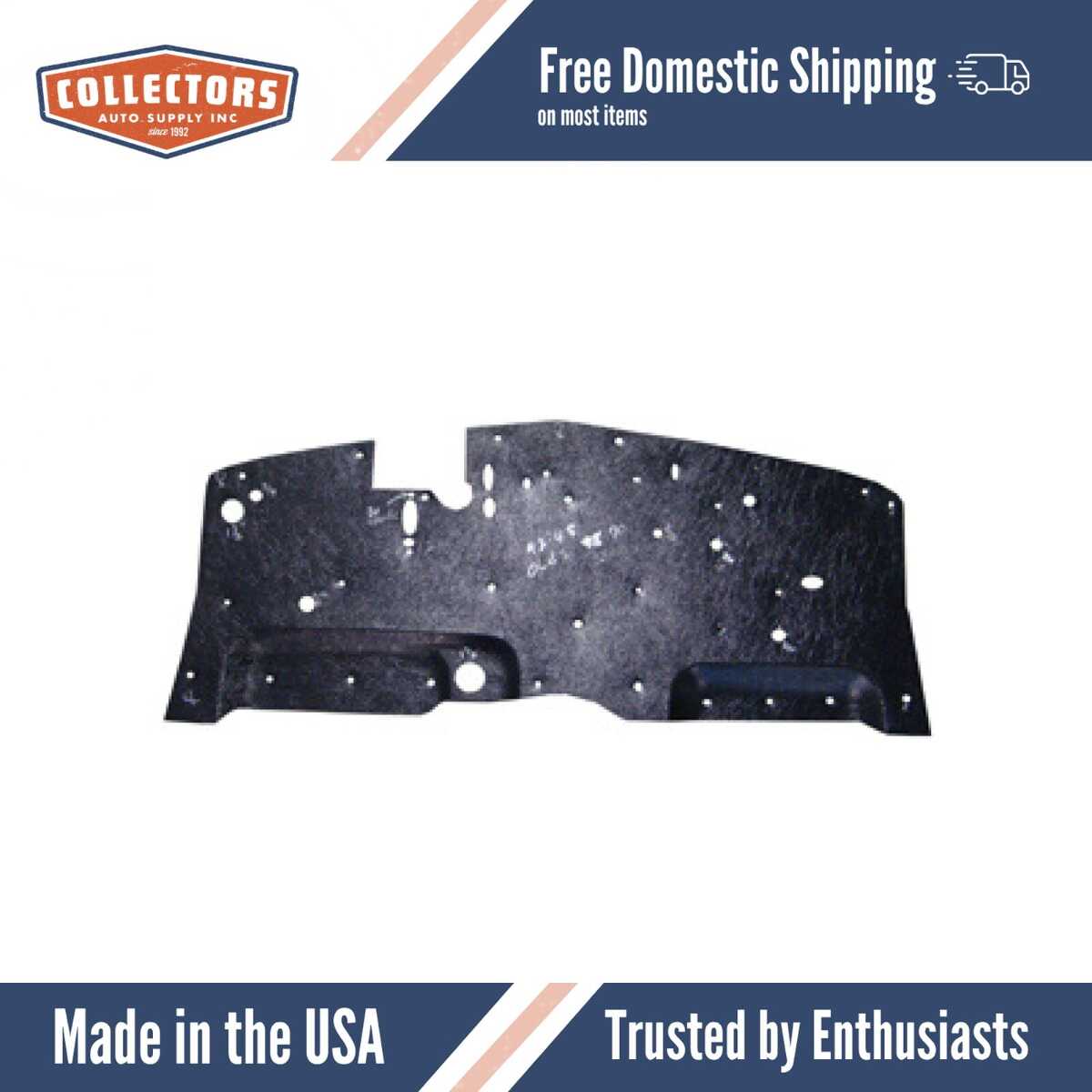 1942-1948 Oldsmobile Series 70 Firewall Insulator..- w/Skirt..- Fiberglass..