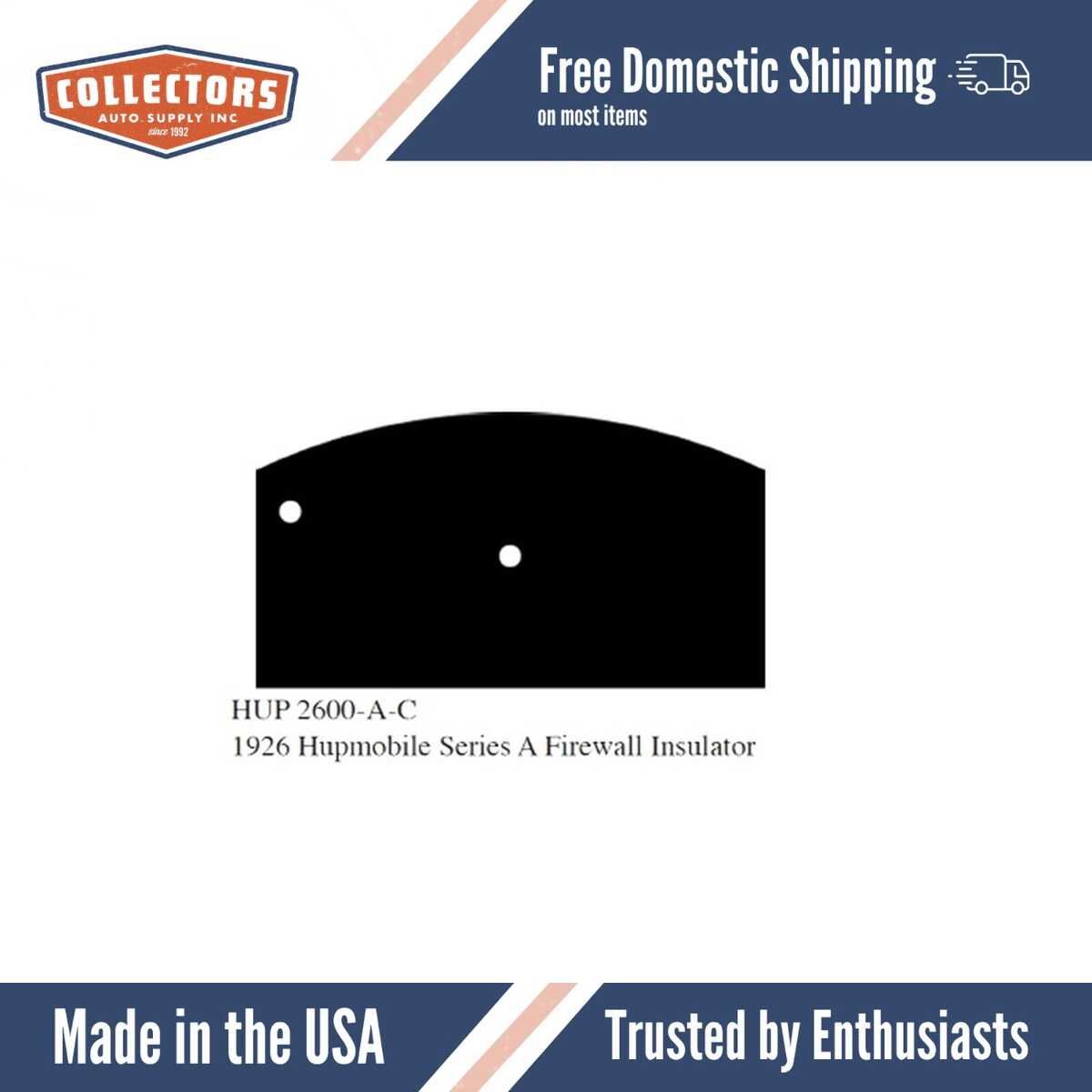 1926 Hupmobile Series A Firewall Insulator