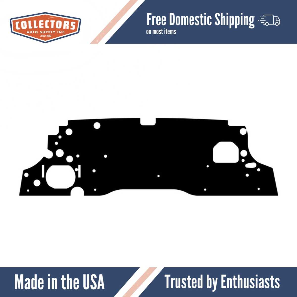 1955-1956 Packard Firewall Insulator (Heater only)..- Flat..- Skirt