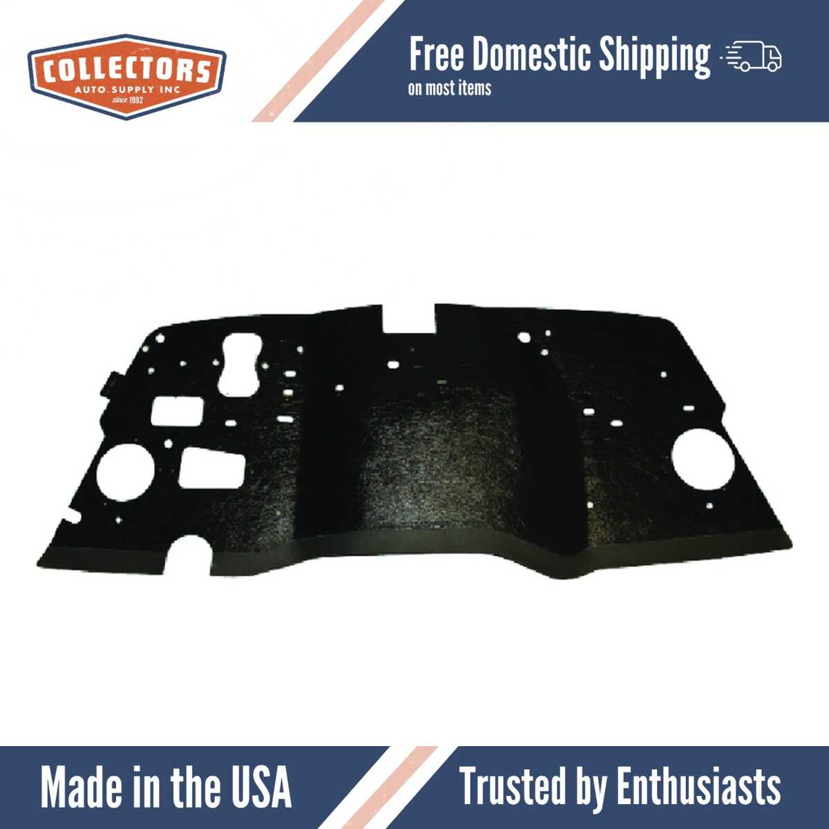 1953-1954 Pontiac Firewall Insulator..- Fiberglass..- with Skirt