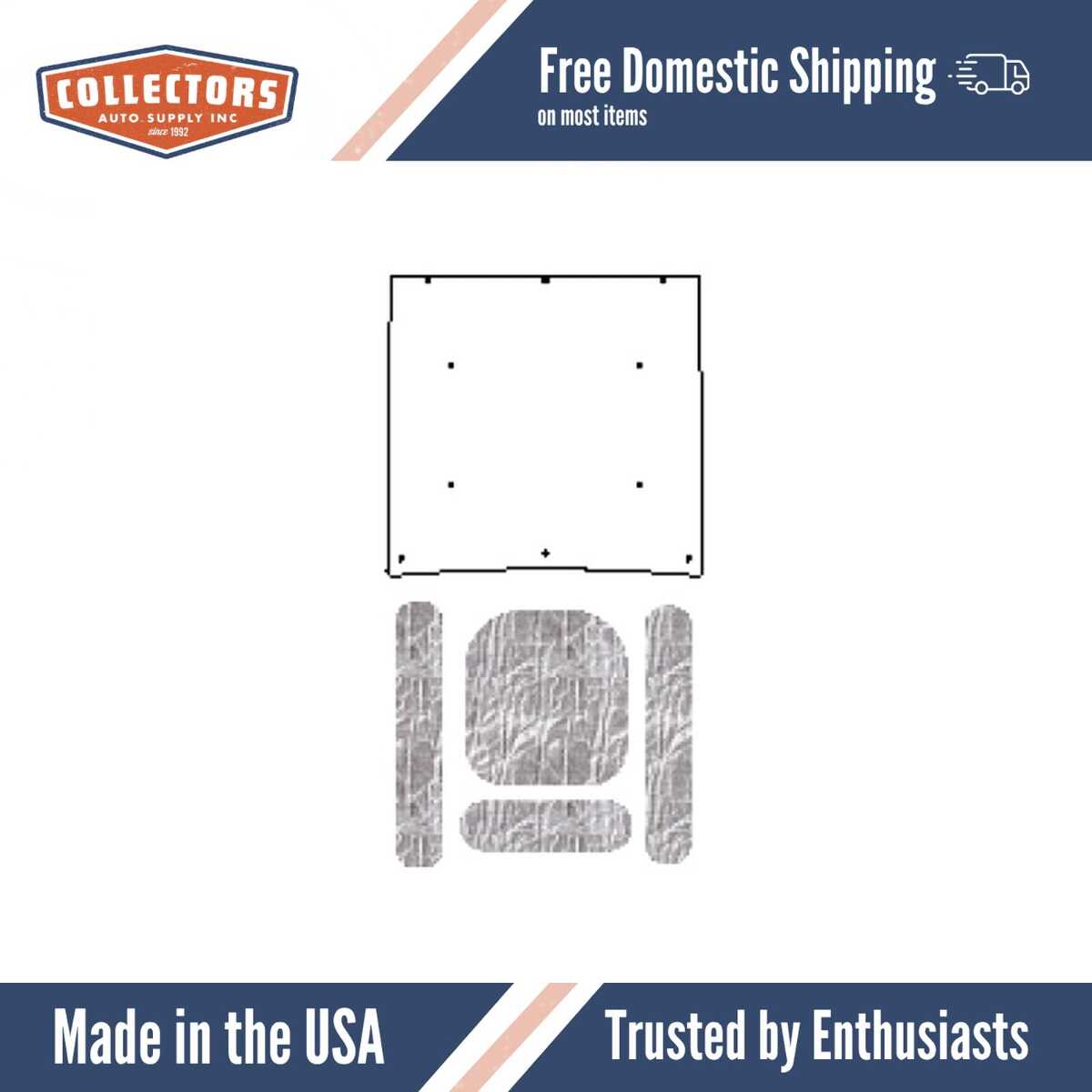 1967-68 Cougar Under Hood Cover Smooth AcoustiHood Kit