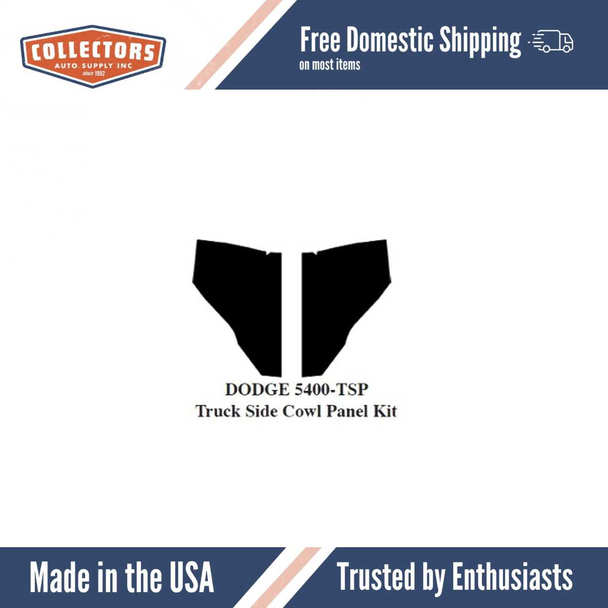 1954 Dodge Truck Side Kick Panel Set (ABS Plastic)