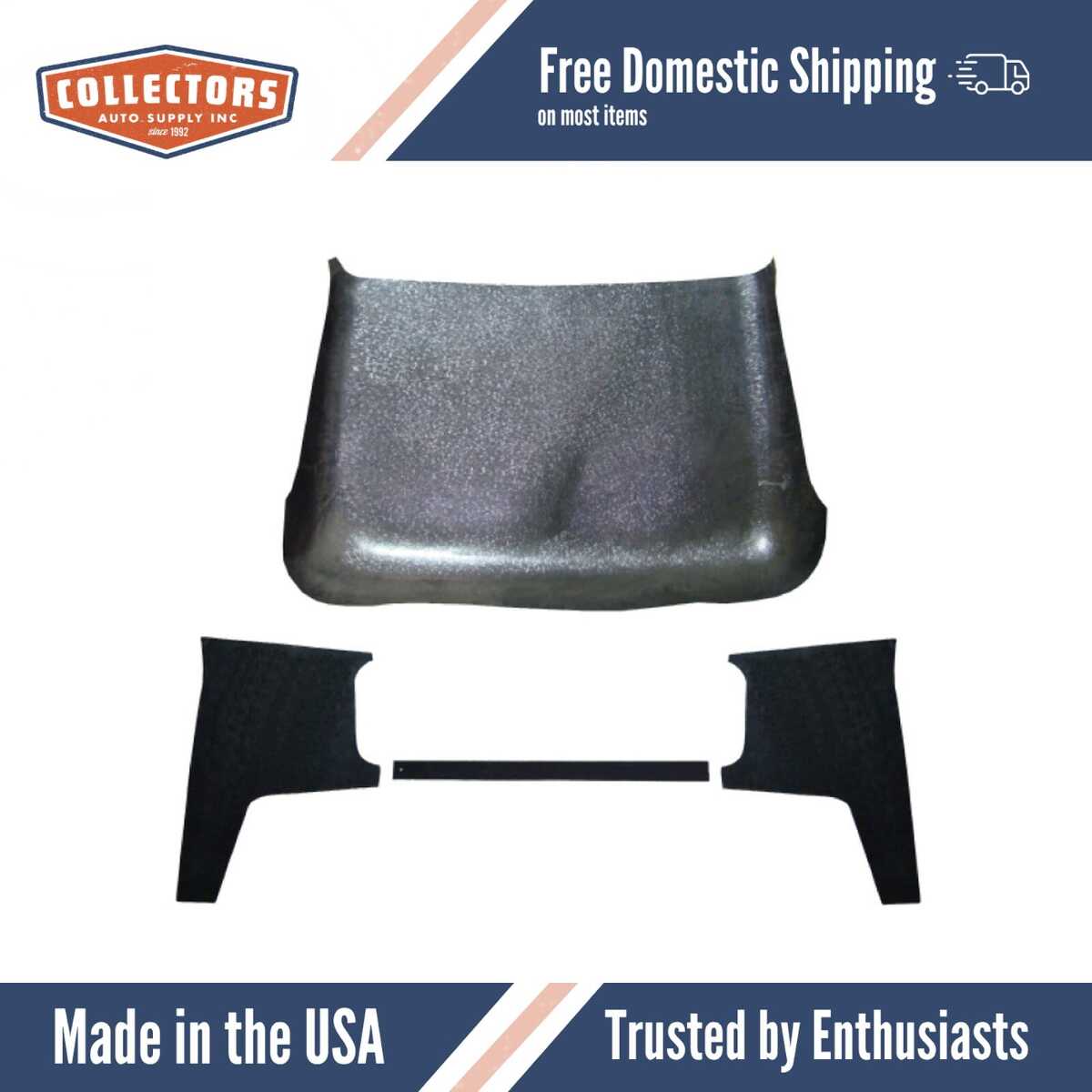 1937 Truck Headliner & Rear Quarter Panels..Hardware kit and Installation Instructions (ABS Plastic)