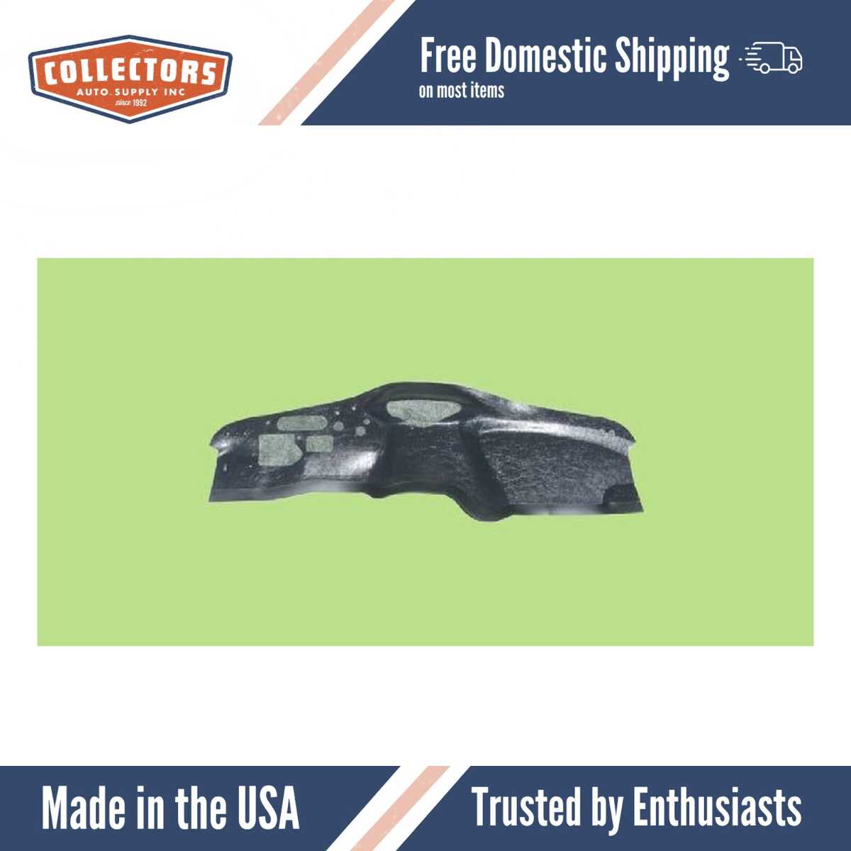 1955-1956 Pontiac Firewall Insulator..- Fiberglass..- w/ Skirt