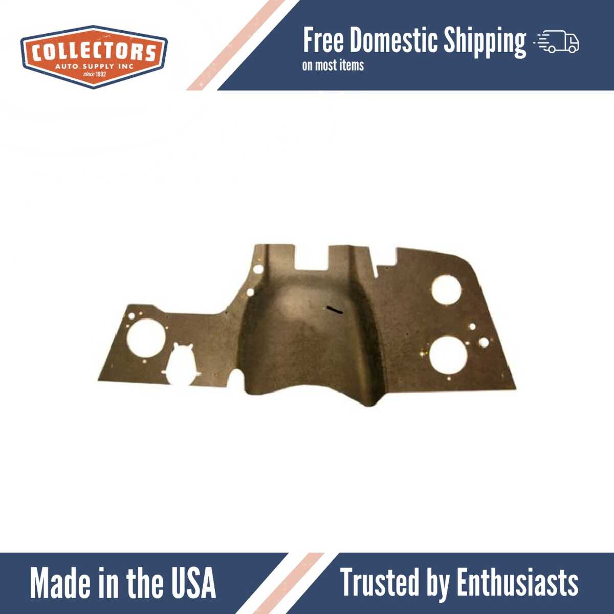 1953-54 Chevrolet Car Firewall Insulator with Fuse Cover..- 2 Piece Firewall..- Fiberglass Insulation..- w/ skirt