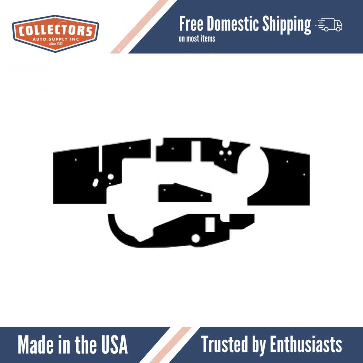 1963-66 Mopar A-Body Firewall Insulator w/AC..- Flat..- 4 Piece..- Heatshield