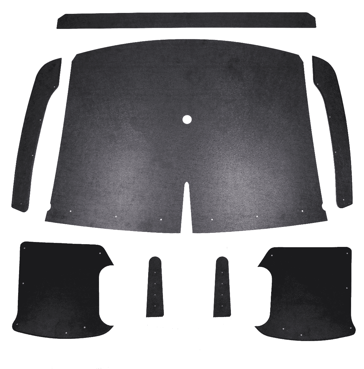 1957-1960 Dodge Small Window Truck Headliner with Quarter Panels (ABS Plastic)