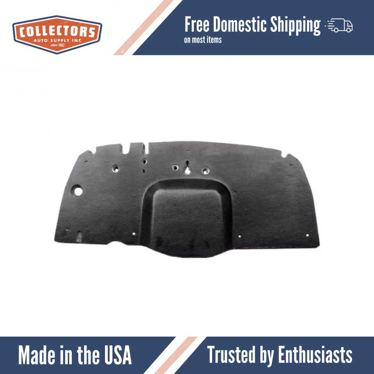 1940-1941 Chevrolet Master Firewall Insulator (BLACK)..- Single Heatshield