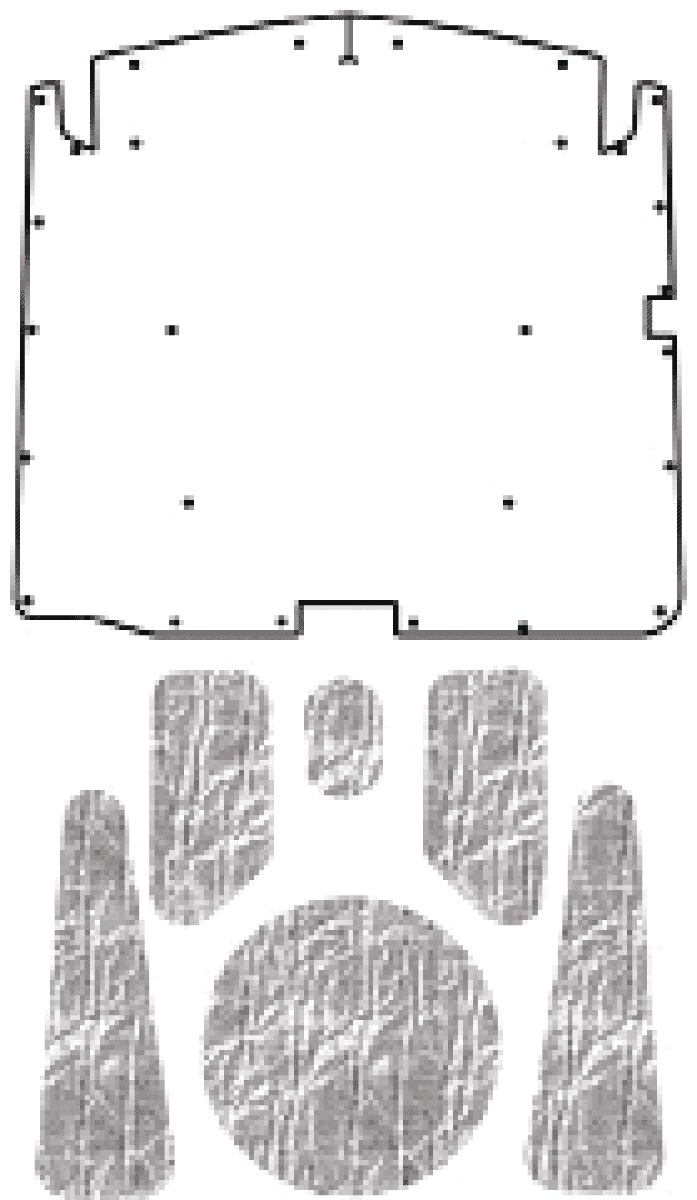 1955-56 Lincoln Premiere Under Hood Cover-Smooth