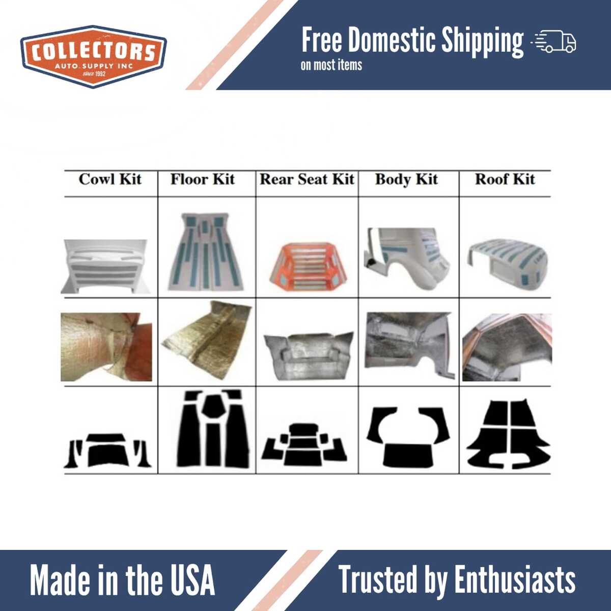 Insulation Sound Deadener Kit for 1933 Streetbeast Acoustishield Complete