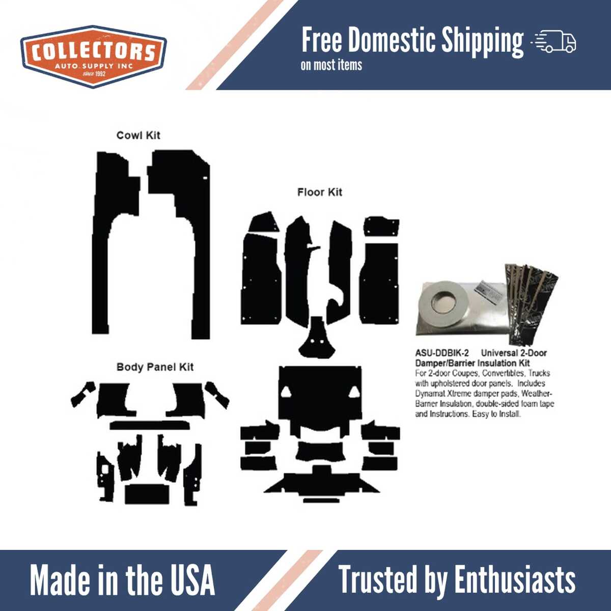 Insulation Sound Deadener Kit for 97-04 Chevrolet Corvette Convertible Complete