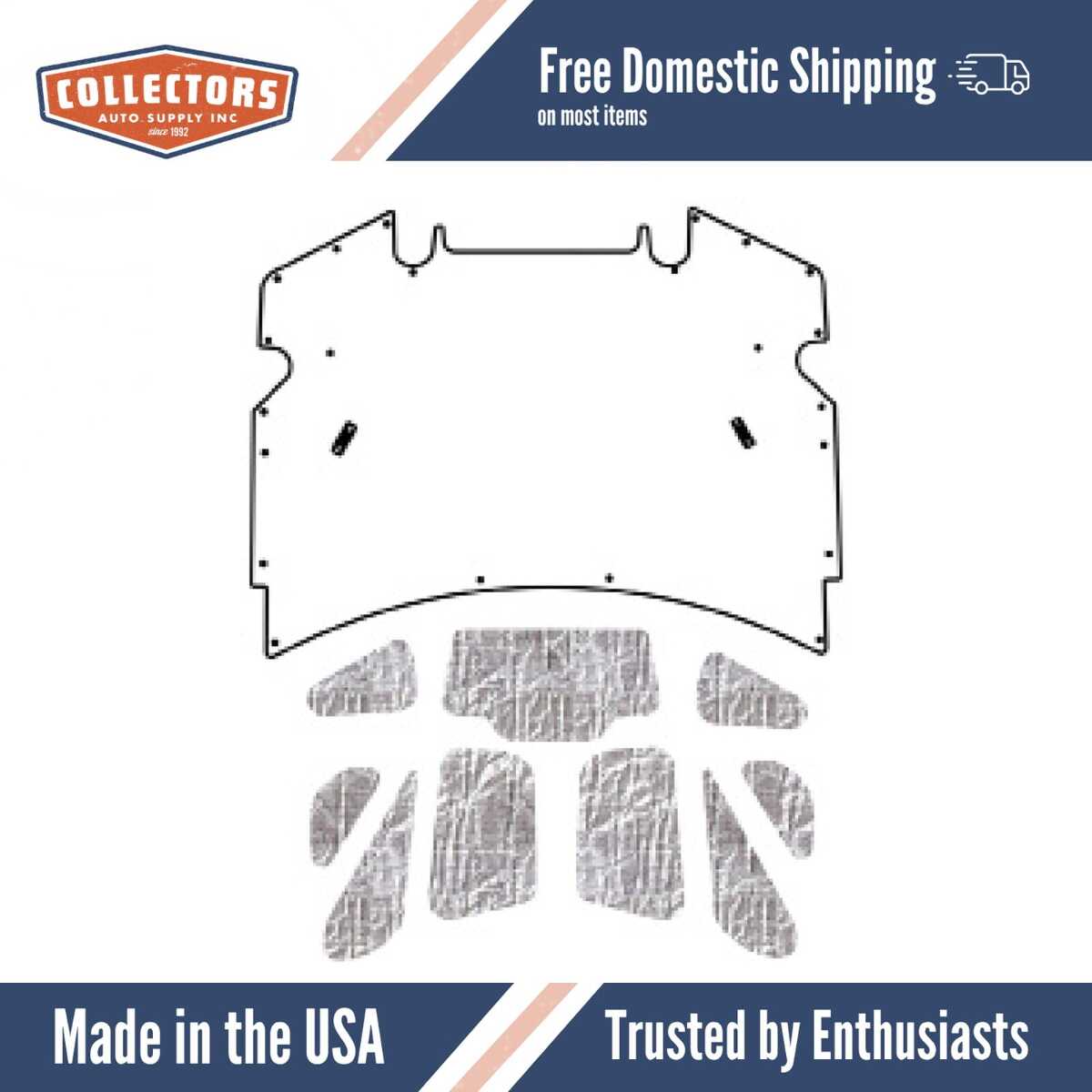 Premium Hood Insulation Pad Heat Shield for Chevrolet Camaro F-Body - Ultimate Sound & Heat Insulation, ABS Material,