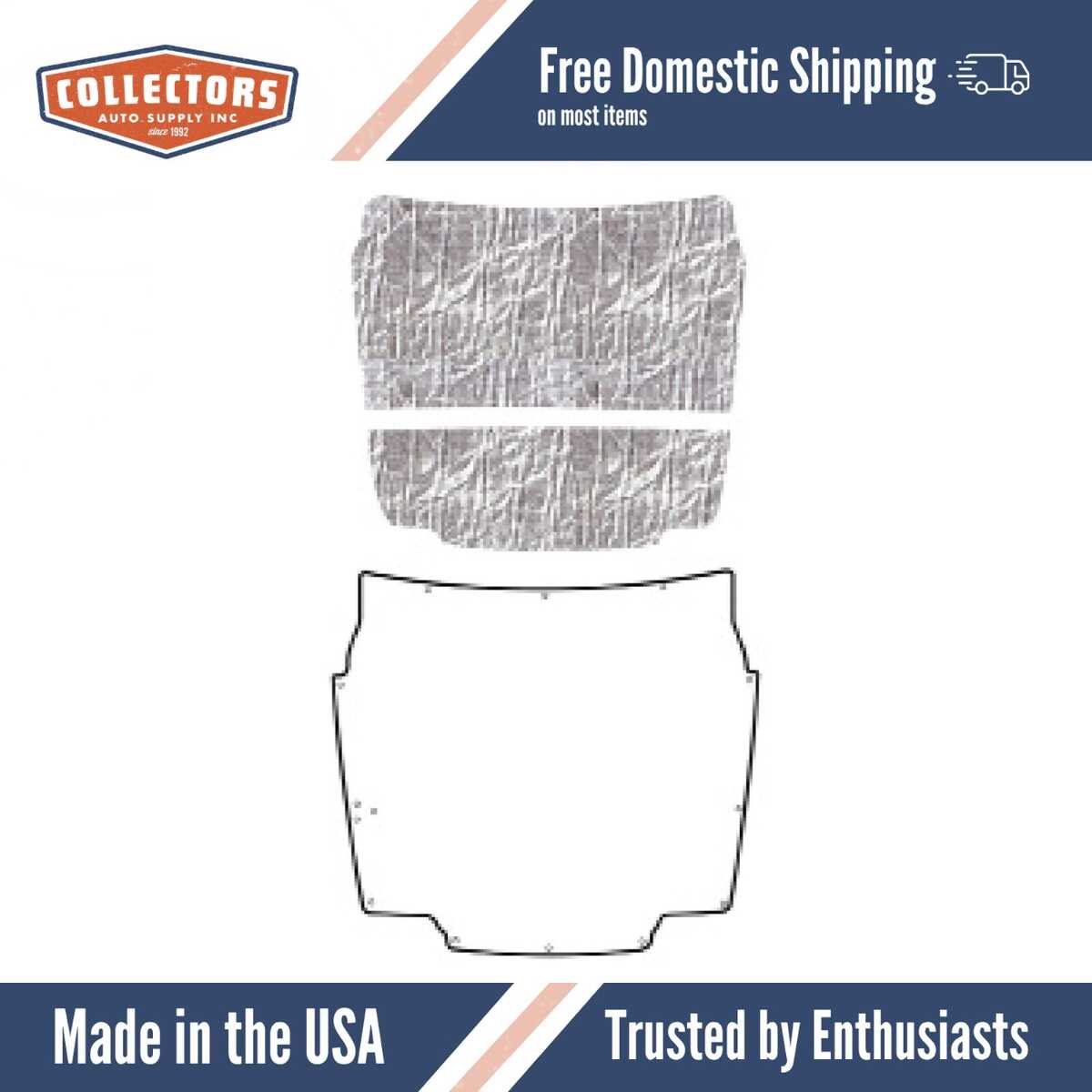 Premium Hood Insulation Pad Heat Shield for Chevrolet Corvette 1956-57 - Ultimate Sound & Heat Insulation, Easy Installation