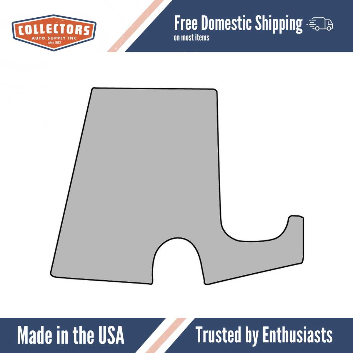 Trunk Floor Mat Cover for Classic Mercury, High Definition Rubber, Protects Trunk from Spills, Mud, Snow, Debris.