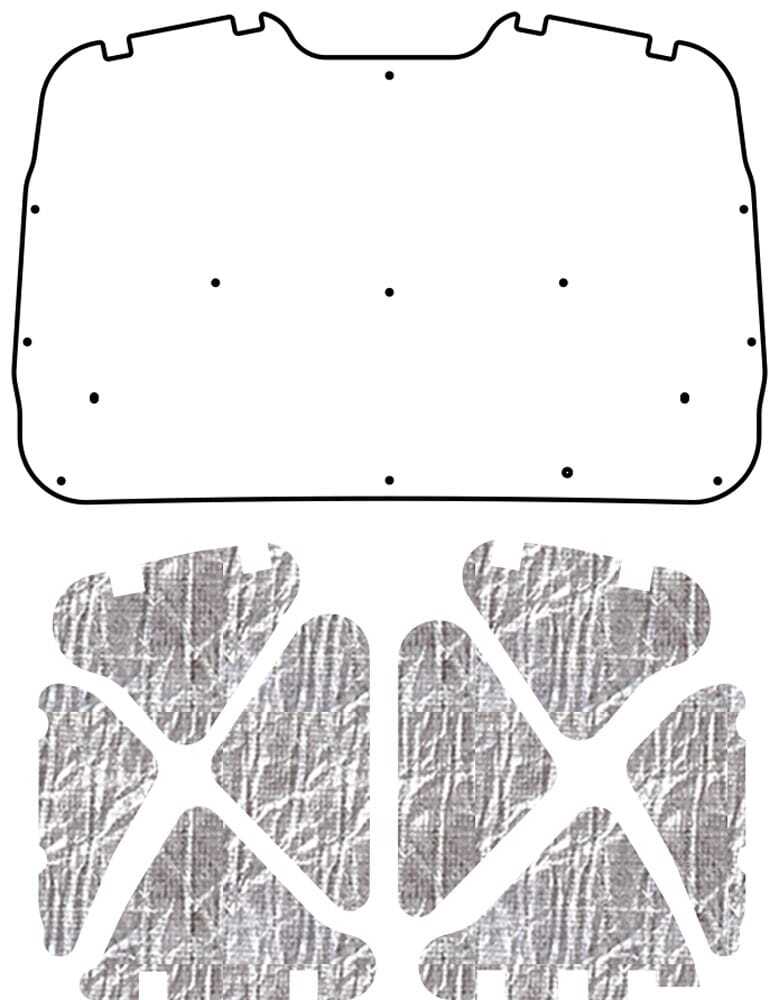 Hood Insulation Pad Heat Shield for 99-2002 Chevrolet Truck Under Cover Smooth Hood Insulation Pad Heat Shield for 99-2002 Chevrolet Truck Under Cover Smooth